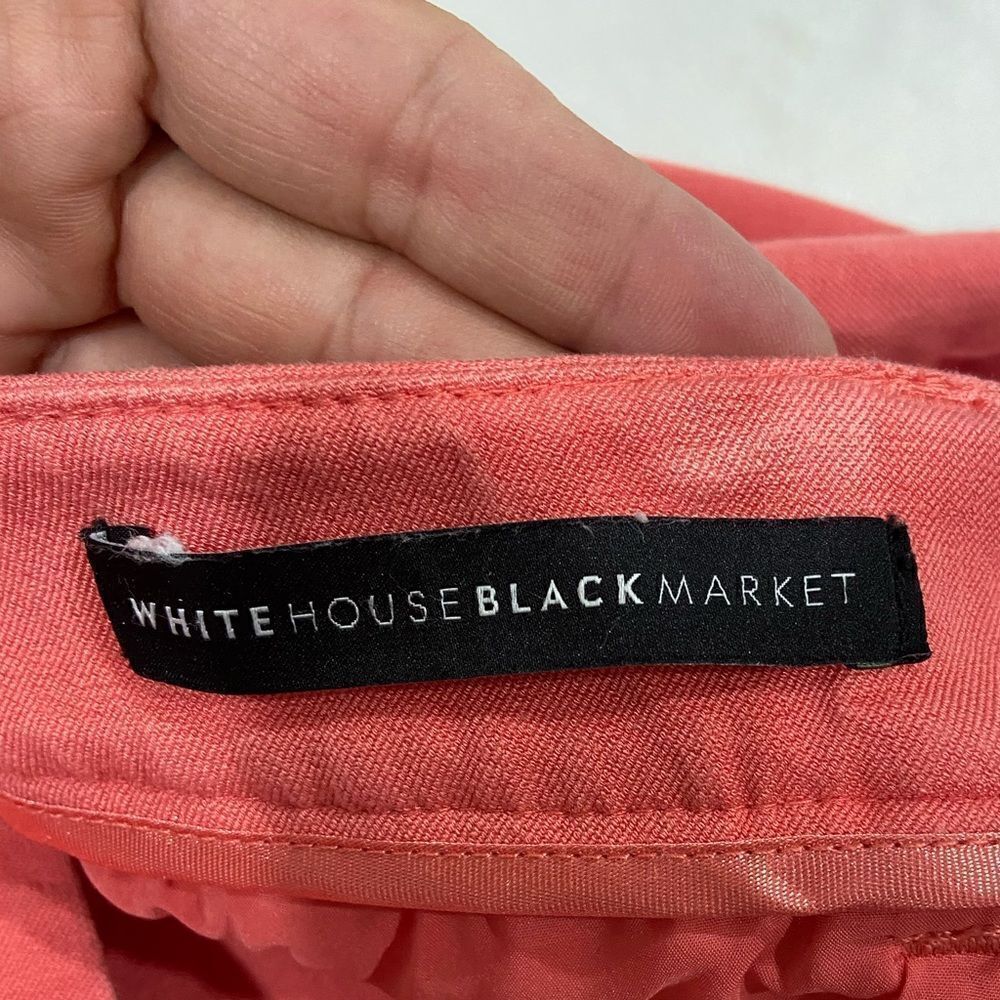White House Black Market The Slim crop pants coral size 8 - Picture 9 of 12